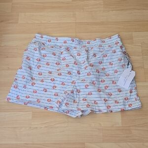 Better Together Striped Cotton Shorts Women Pajamas White/Blue Stripes Size L